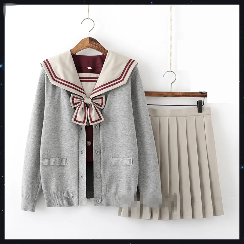 2020 moda de nova jk uniforme de saia feminina roupa de marinheiro Japonês macio menina de saia pregueada faculdade estilo meio terno
