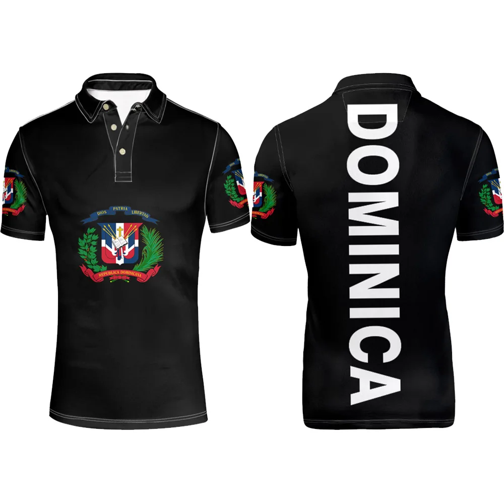 DOMINICA juventude free nome personalizado número de dma camisa Polo bandeira de nação espanhola Dominicana Dominicana, impressão de fotos logotipo da roupa