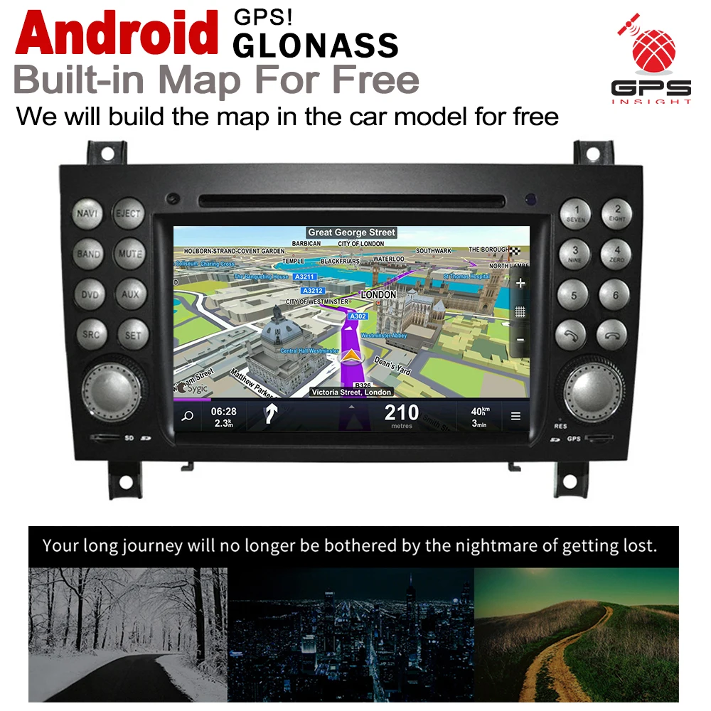 Para a Mercedes Benz Classe SLK R171 2004~2011 NTG Tela HD de Carro Android GPS Navi Mapa Estéreo Original Estilo Player de Multimídia de Rádio