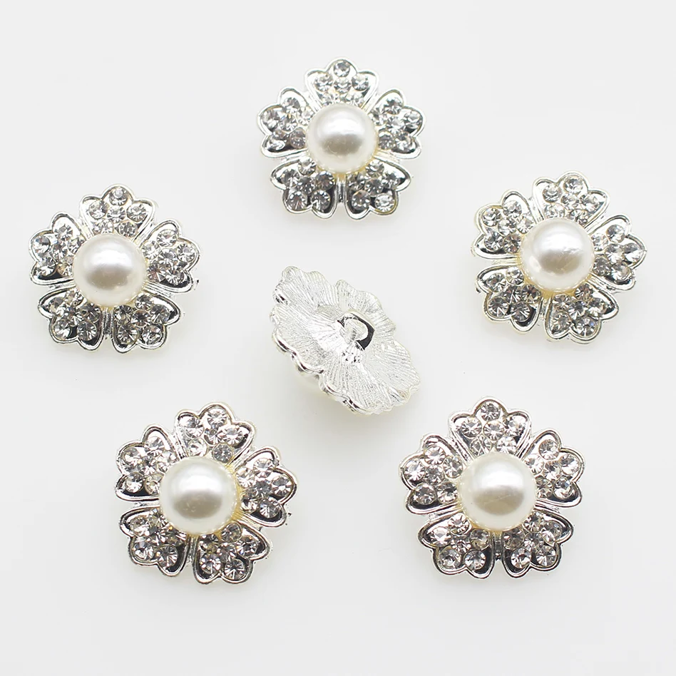 Venda quente 10 peças de 24mm de flor de Pera botão de strass alça de strass acessórios artificial costura decorativa roupas