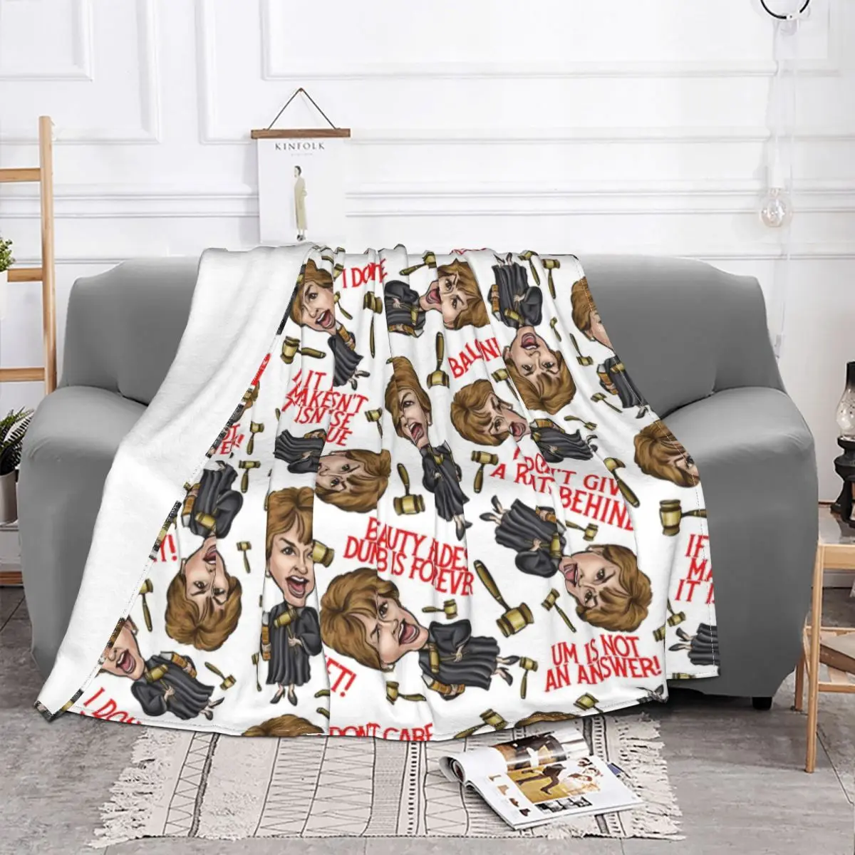 Branco Judge Judy Imprimir Cobertor de Flanela Impresso Confortável Jogar Cobertores de Cama de Sofá de Casa Acampamento de Cinema